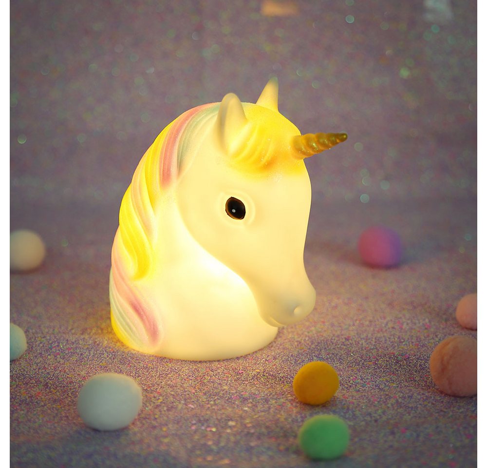 GLOBO LIGHTING Dekolicht, LED-Leuchtmittel fest verbaut, Farbig, Warmweiß, Einhorn Tischleuchte LED Dekorartikel Kinderleuchte Kinderzimmer – Bild 5 von 5