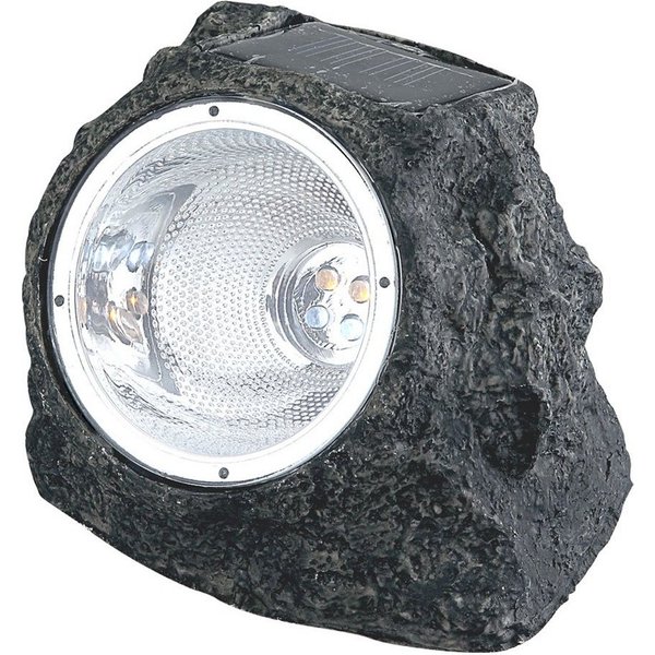 GLOBO LIGHTING Gartenleuchte, Solar LED Gartenstrahler Selbstaufladend Aussenleuchte Stein Design
