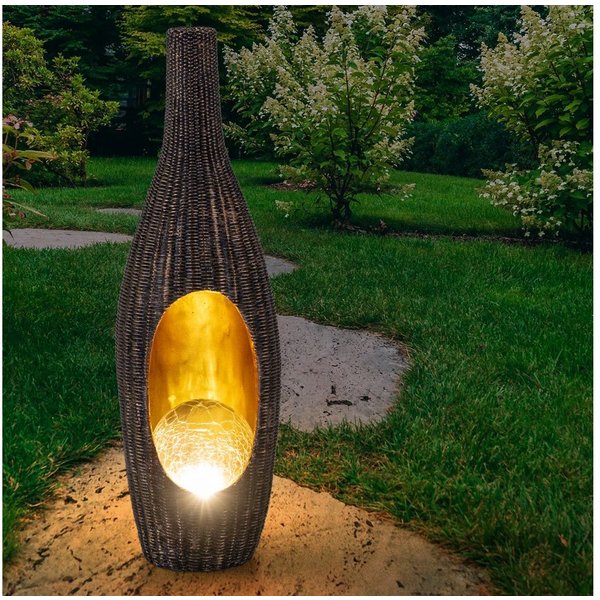 GLOBO LIGHTING Gartenleuchte, LED-Leuchtmittel fest verbaut, Warmweiß, Solarleuchte Gartendeko für Außen Deko Design