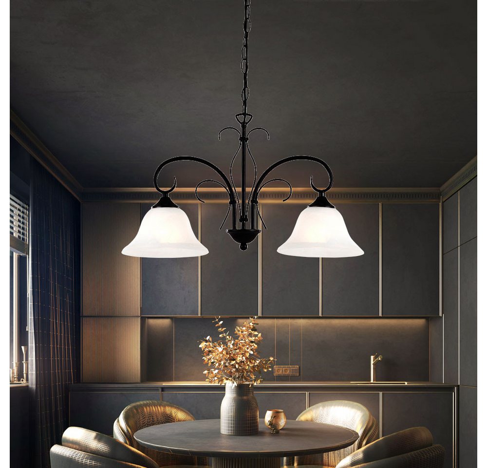 GLOBO LIGHTING Hängeleuchte, Leuchtmittel nicht inklusive, Pendelleuchte Vintage Metall Pendellampe Esszimmer Retro Hängelampe – Bild 3 von 5