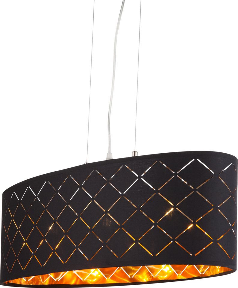 GLOBO LIGHTING Hängeleuchte CLARKE, ohne Leuchtmittel, Hängelampe/Pendelleuchte/Dekor/goldfarben/Höhe kürzbar – Bild 5 von 5