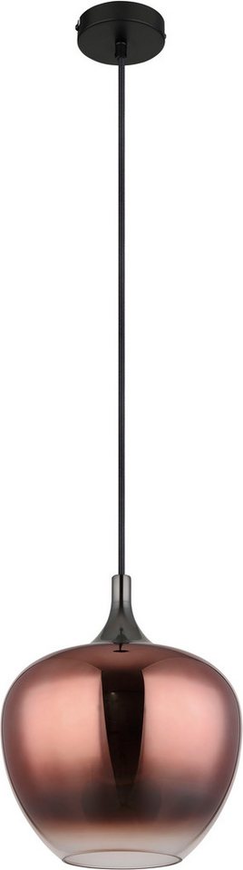 GLOBO LIGHTING Hängeleuchte MAXY, ohne Leuchtmittel, Hängeleuchte, schwarze Aufhängung, Rauchglas, E27 – Bild 3 von 5