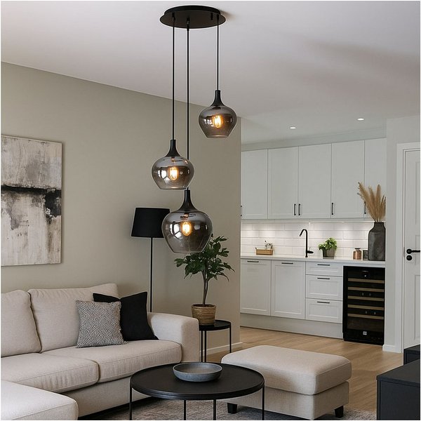 GLOBO LIGHTING Hängeleuchte, Leuchtmittel nicht inklusive, Hängeleuchte Pendellampe Wohnzimmer Pendelleuchte Esstischleuchte
