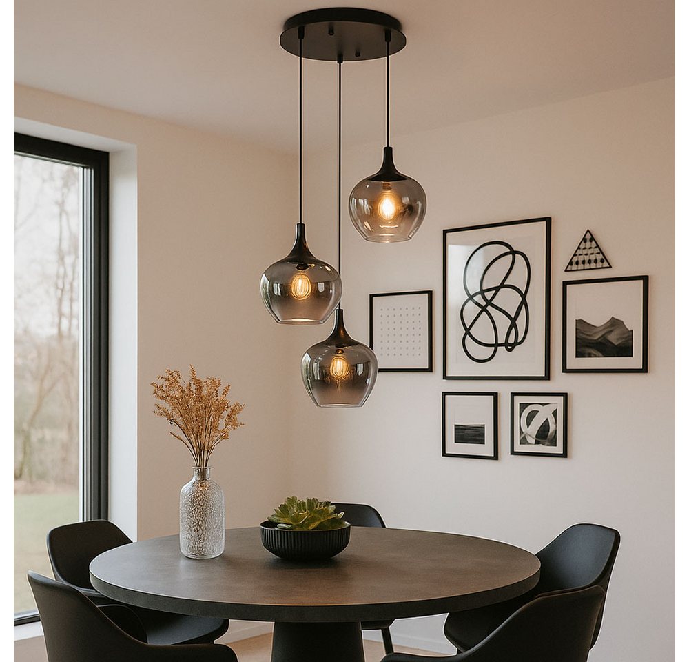 GLOBO LIGHTING Hängeleuchte, Leuchtmittel nicht inklusive, Hängeleuchte Pendellampe Wohnzimmer Pendelleuchte Esstischleuchte – Bild 4 von 5