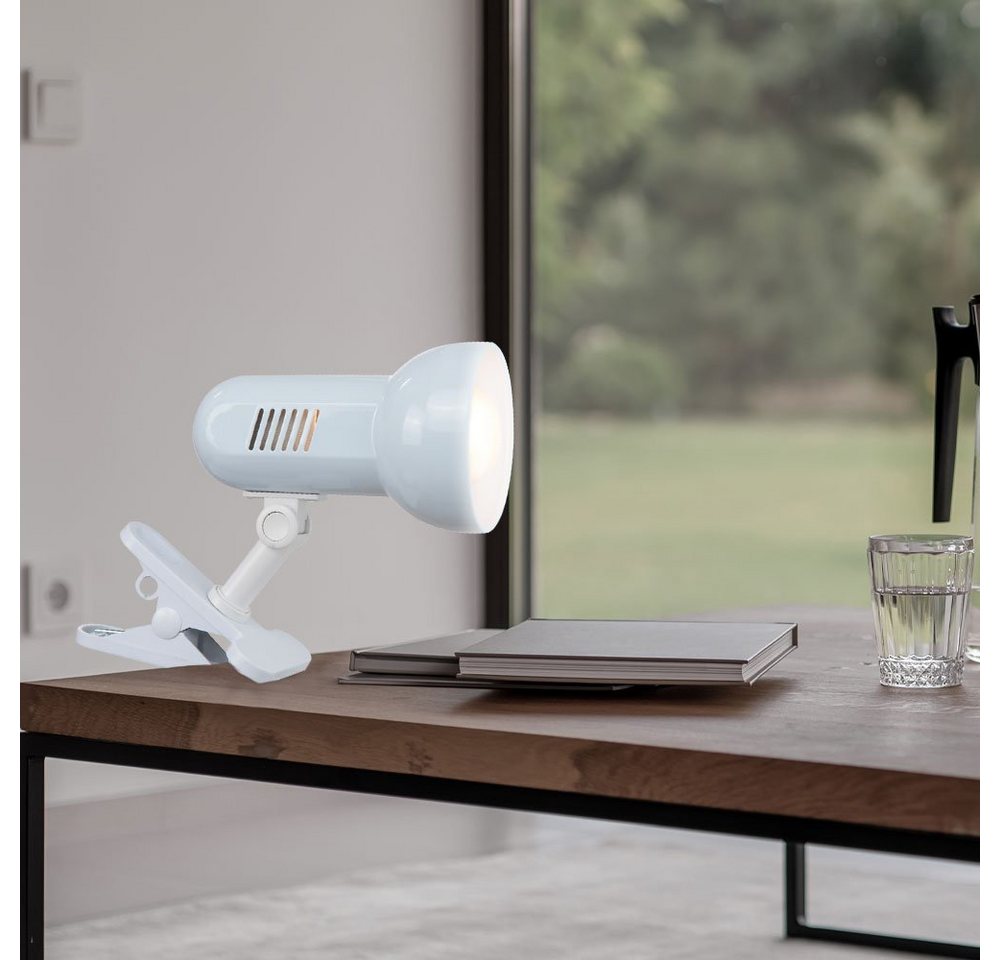 GLOBO LIGHTING Klemmleuchte, Leuchtmittel nicht inklusive, Praktische Schreib Tisch Leuchte Klemm Strahler Regal Spot Lampe Globo – Bild 3 von 5