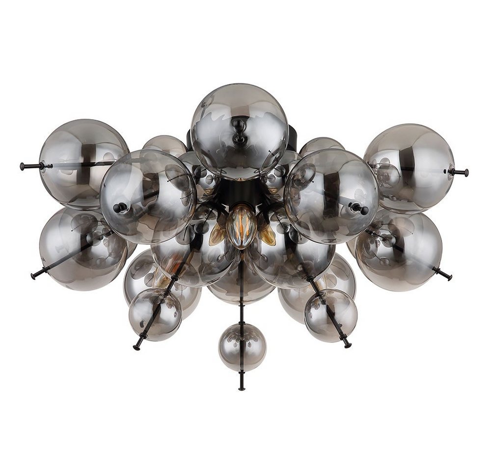 GLOBO LIGHTING Kugelleuchte, Leuchtmittel nicht inklusive, Deckenleuchte Deckenlampe Wohnzimmerlampe Rauchfarbe – Bild 2 von 5