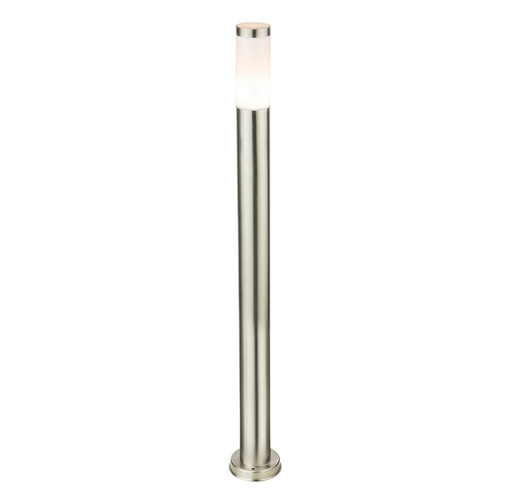 GLOBO LIGHTING LED Außen-Stehlampe, Leuchtmittel inklusive, Warmweiß, LED 7 Watt Steh Lampe Außen Beleuchtung Edelstahl Leuchte IP44 – Bild 2 von 5