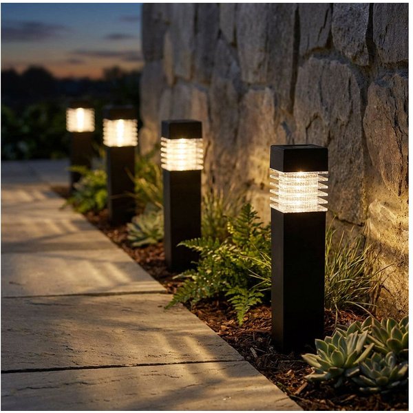 GLOBO LIGHTING LED Außen-Stehlampe, LED-Leuchtmittel fest verbaut, Warmweiß, Steckleuchten Solarleuchten Stehlampen