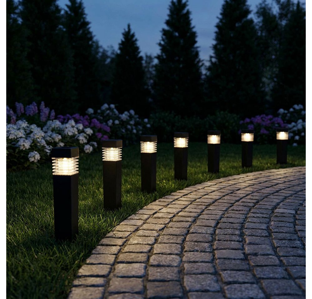 GLOBO LIGHTING LED Außen-Stehlampe, LED-Leuchtmittel fest verbaut, Warmweiß, Steckleuchten Solarleuchten Stehlampen – Bild 3 von 5