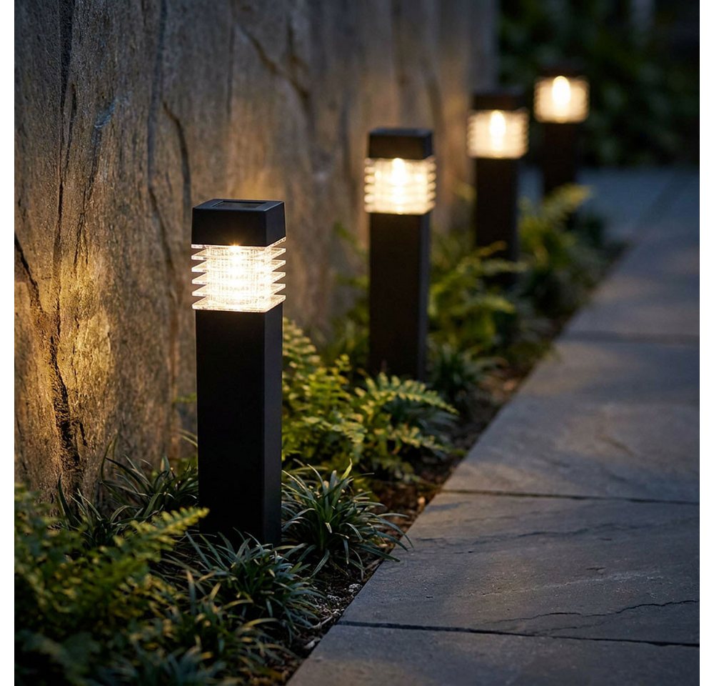 GLOBO LIGHTING LED Außen-Stehlampe, LED-Leuchtmittel fest verbaut, Warmweiß, Steckleuchten Solarleuchten Stehlampen – Bild 5 von 5