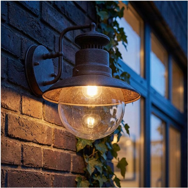 GLOBO LIGHTING LED Außen-Wandleuchte, Leuchtmittel nicht inklusive, Außenlampe Wandleuchte Außenwandlampe Fassadenleuchte
