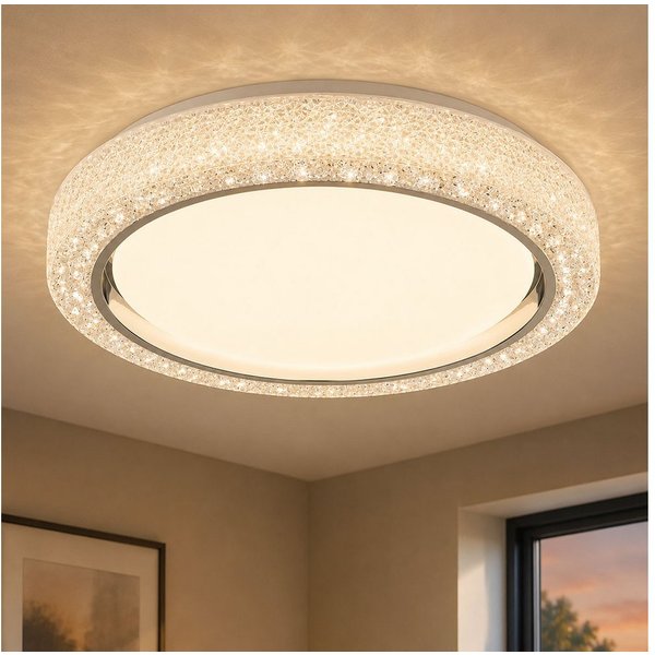 GLOBO LIGHTING LED Deckenleuchte, LED-Leuchtmittel fest verbaut, Farbwechsel, Neutralweiß, Kaltweiß, Warmweiß, Tageslichtweiß, LED Deckenleuchte Deckenlampe Woh