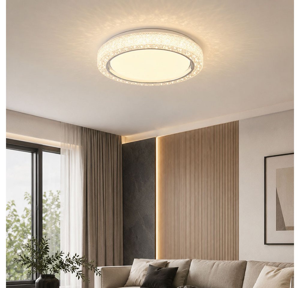 GLOBO LIGHTING LED Deckenleuchte, LED-Leuchtmittel fest verbaut, Farbwechsel, Neutralweiß, Kaltweiß, Warmweiß, Tageslichtweiß, LED Deckenleuchte Deckenlampe Woh – Bild 3 von 5