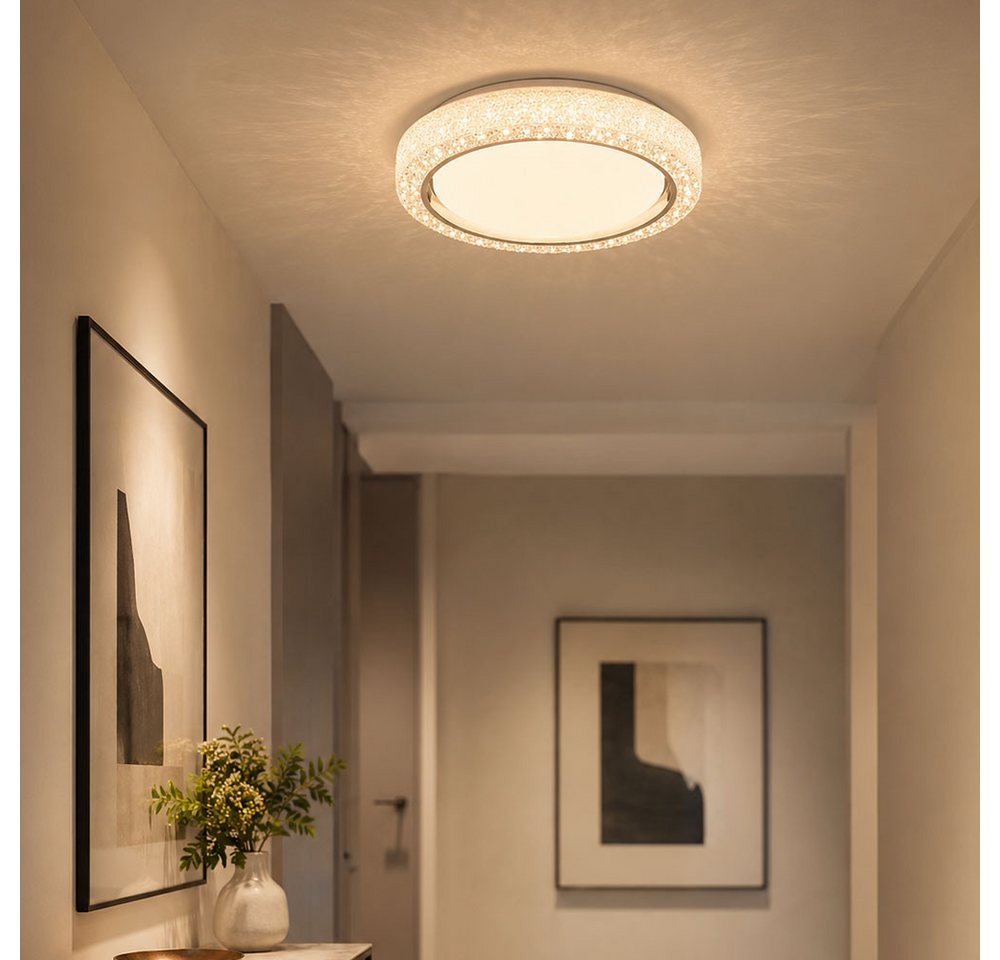 GLOBO LIGHTING LED Deckenleuchte, LED-Leuchtmittel fest verbaut, Farbwechsel, Neutralweiß, Kaltweiß, Warmweiß, Tageslichtweiß, LED Deckenleuchte Deckenlampe Woh – Bild 4 von 5