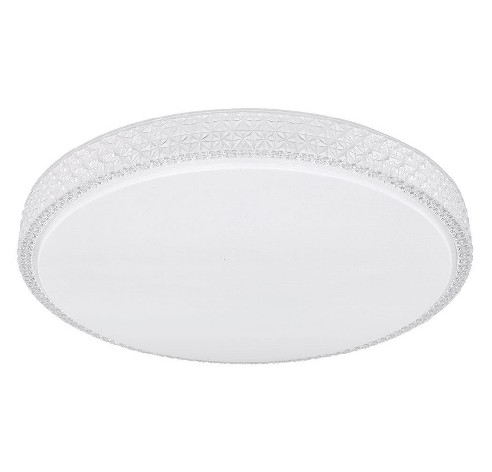 GLOBO LIGHTING LED Deckenleuchte, LED-Leuchtmittel fest verbaut, Kaltweiß, Warmweiß, Neutralweiß, Tageslichtweiß, Farbwechsel, Deckenleuchte Kristalle LED Fernb – Bild 2 von 5