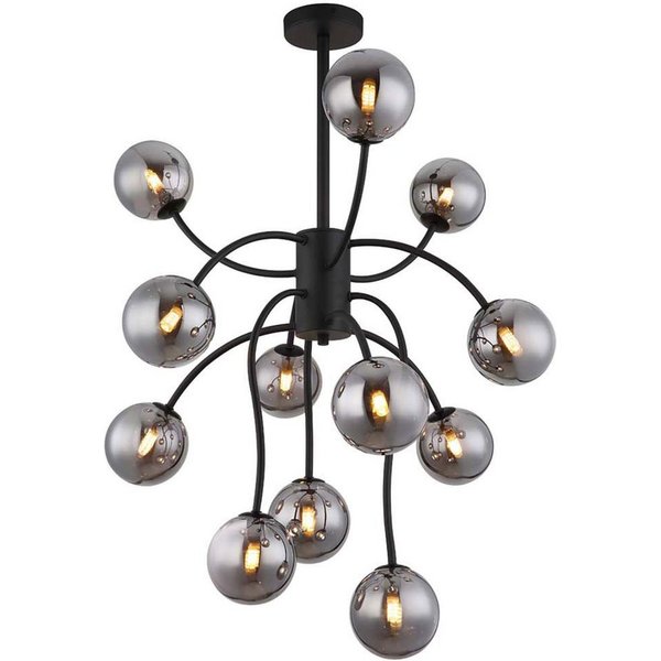 GLOBO LIGHTING LED Deckenleuchte, Leuchtmittel inklusive, Warmweiß, Deckenleuchte Deckenlampe Esszimmerlampe LED Glaskugeln 12 Flammig
