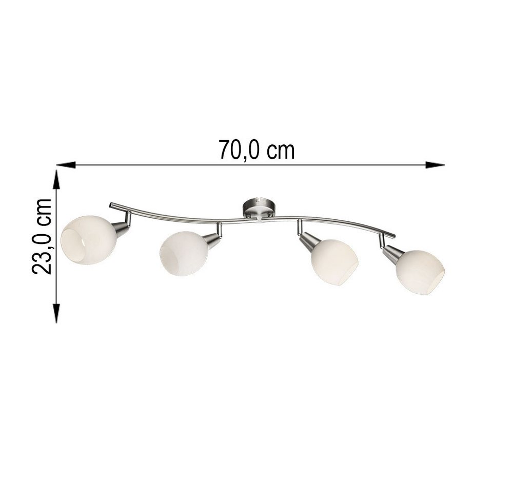 GLOBO LIGHTING LED Deckenleuchte, Leuchtmittel inklusive, Kaltweiß, Warmweiß, Neutralweiß, Tageslichtweiß, Farbwechsel, Deckenleuchte Spotlampe Deckenlampe 4 Fl – Bild 5 von 5