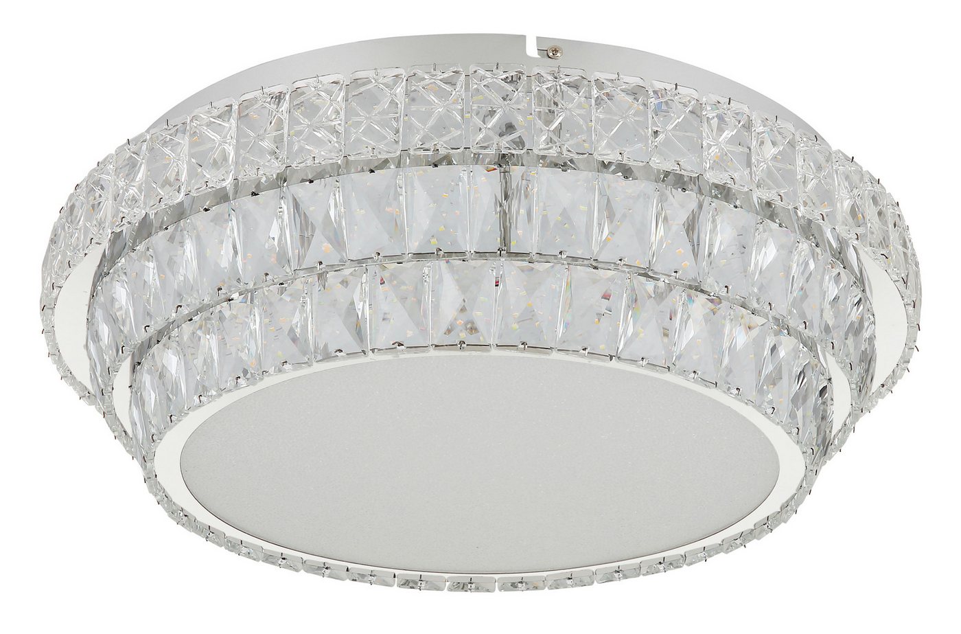 GLOBO LIGHTING LED Deckenleuchte KLARA, Dimmfunktion, Memoryfunktion, Nachtlichtfunktion, mehrere Helligkeitsstufen, LED fest integriert, Deckenlampe/Kristalle/ – Bild 4 von 5