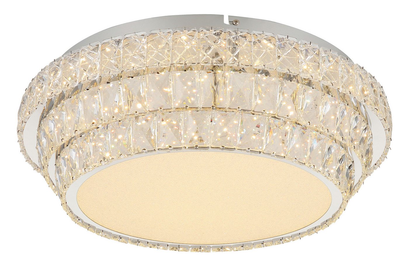 GLOBO LIGHTING LED Deckenleuchte KLARA, Dimmfunktion, Memoryfunktion, Nachtlichtfunktion, mehrere Helligkeitsstufen, LED fest integriert, Deckenlampe/Kristalle/ – Bild 5 von 5