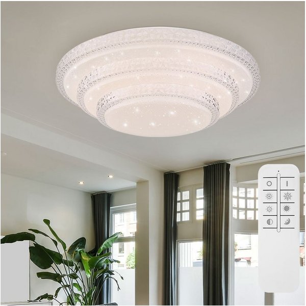 GLOBO LIGHTING LED Deckenleuchte, LED-Leuchtmittel fest verbaut, Kaltweiß, Warmweiß, Neutralweiß, Tageslichtweiß, Farbwechsel, Deckenlampe Deckenleuchte Smart L