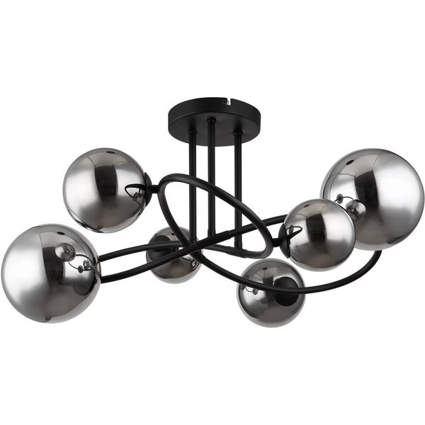 GLOBO LIGHTING LED Deckenleuchte RIHA, Leuchtmittel wechselbar, Warmweiß, Deckenlampe, Glas, Design Leuchte, Wohnzimmer