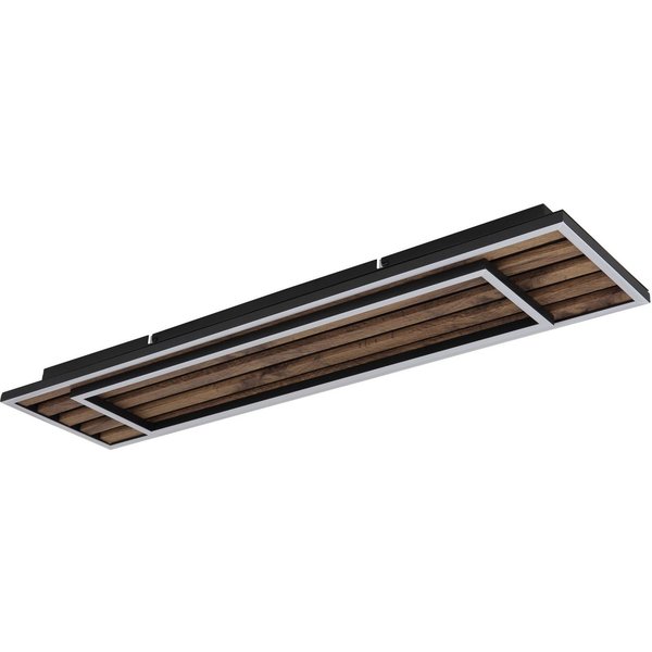 GLOBO LIGHTING LED Deckenleuchte WOODY, Memoryfunktion, LED fest integriert, Warmweiß, Deckenlampe, Wohnzimmer, Schlafzimmer, Design Lampe