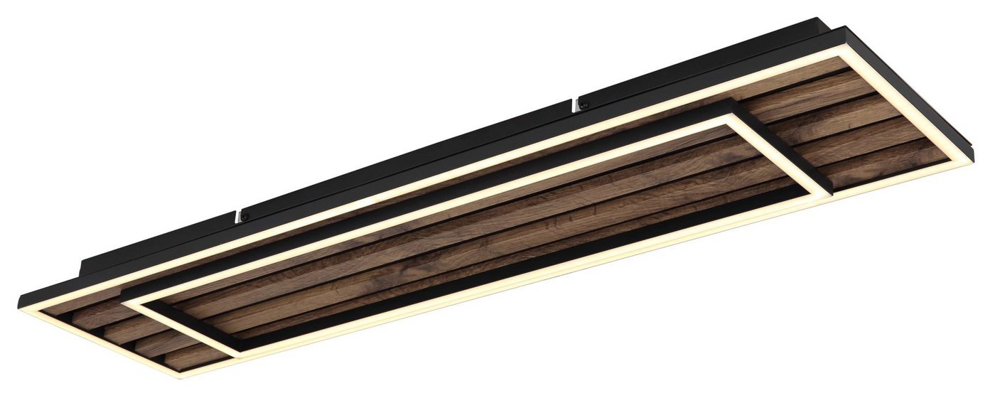 GLOBO LIGHTING LED Deckenleuchte WOODY, Memoryfunktion, LED fest integriert, Warmweiß, Deckenlampe, Wohnzimmer, Schlafzimmer, Design Lampe – Bild 3 von 5