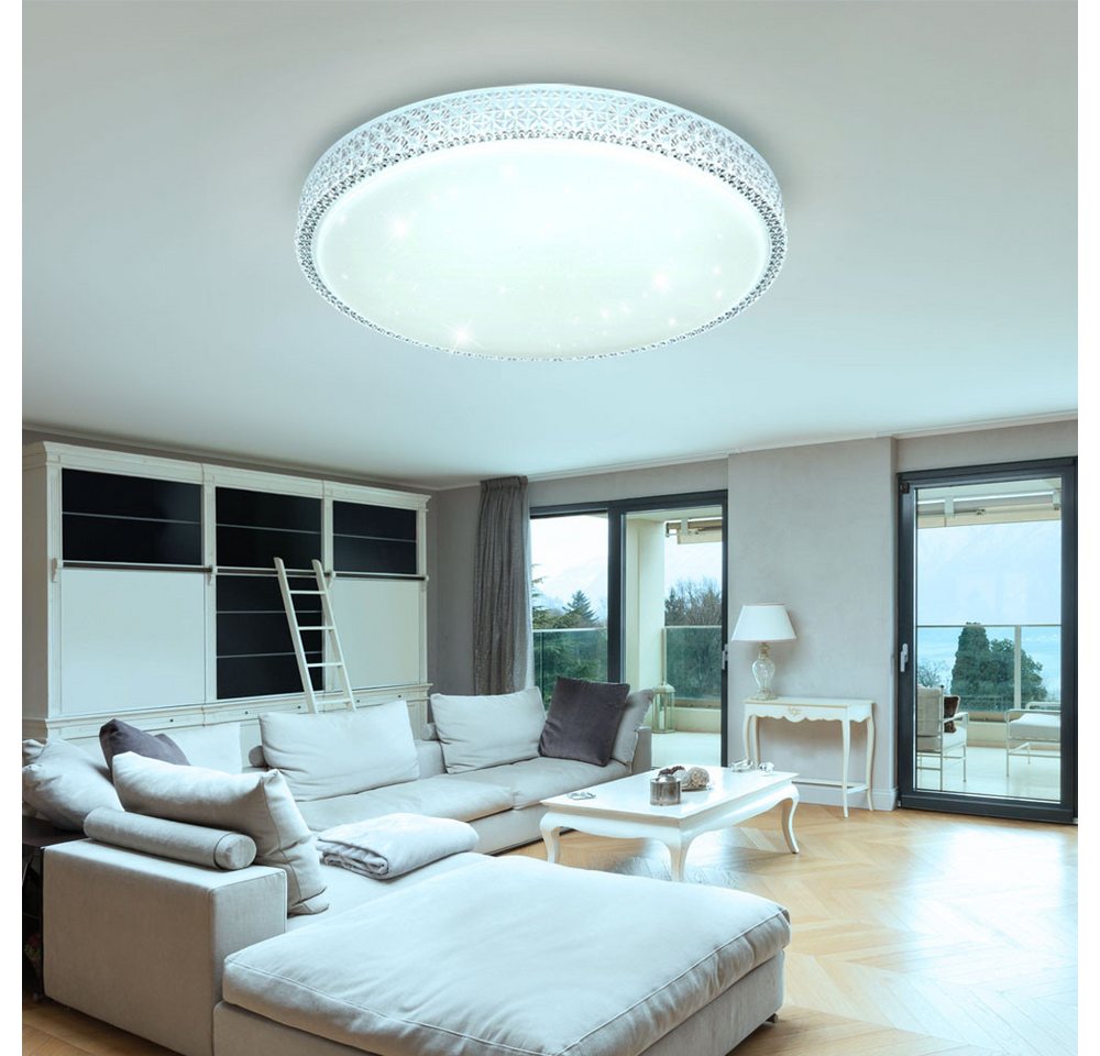GLOBO LIGHTING LED Deckenleuchte, LED Deckenlampe Kristall Deckenleuchte Sternen Effekt Durchmesser 60cm – Bild 3 von 5