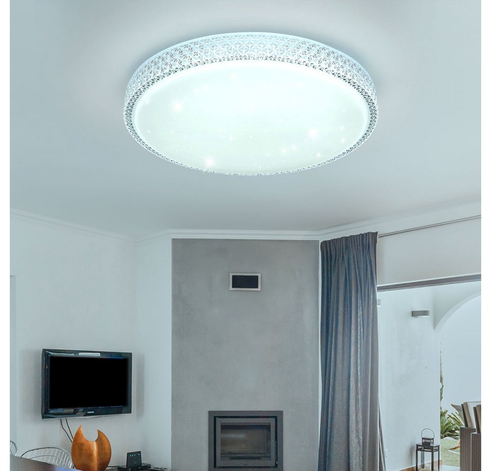 GLOBO LIGHTING LED Deckenleuchte, LED Deckenlampe Kristall Deckenleuchte Sternen Effekt Durchmesser 60cm – Bild 5 von 5