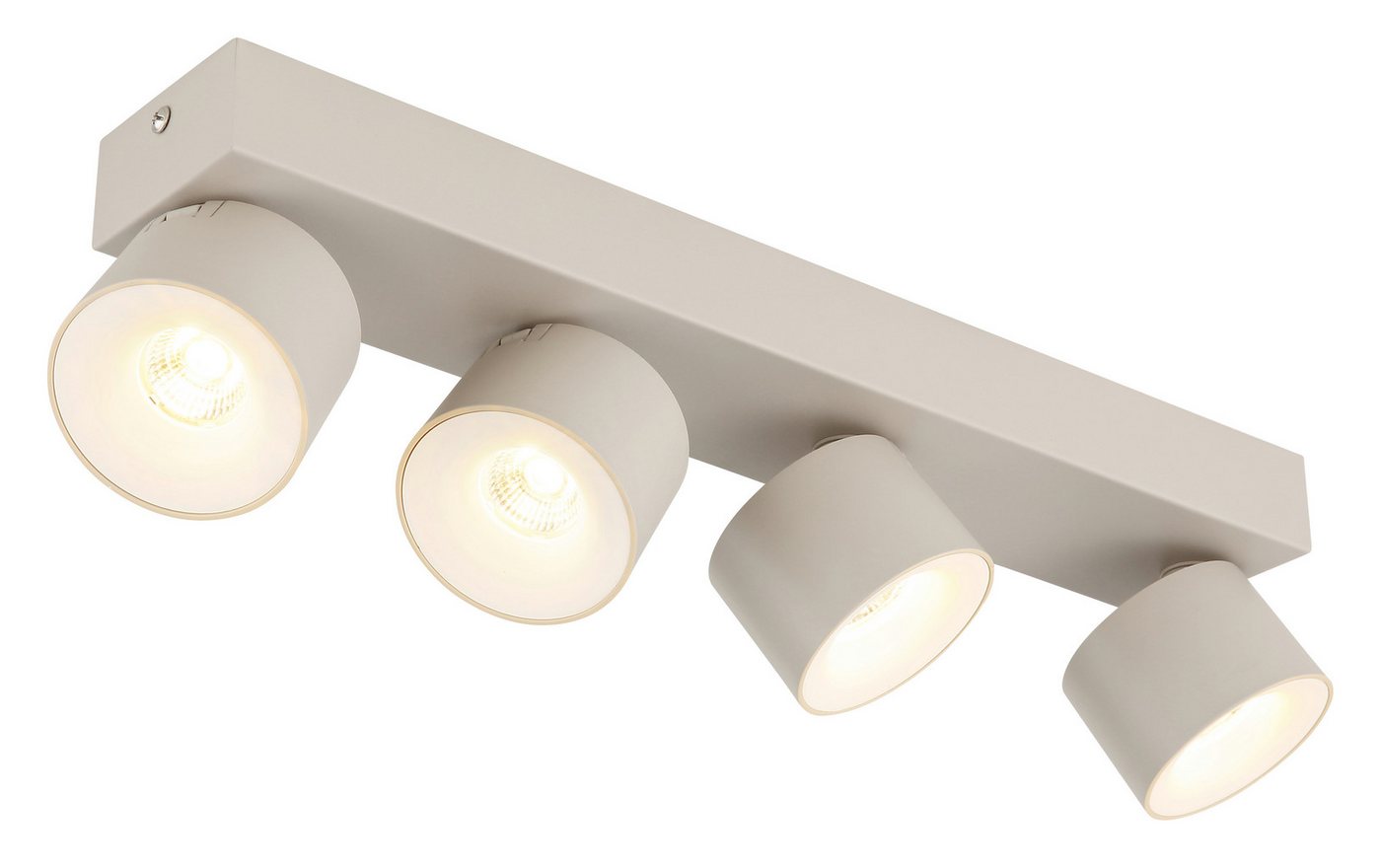 GLOBO LIGHTING LED Deckenspot RAE, LED fest integriert, Warmweiß, LED Strahler Sand, Aluminium/Opal, dreh-/schwenkbar, LED 6W – Bild 4 von 5