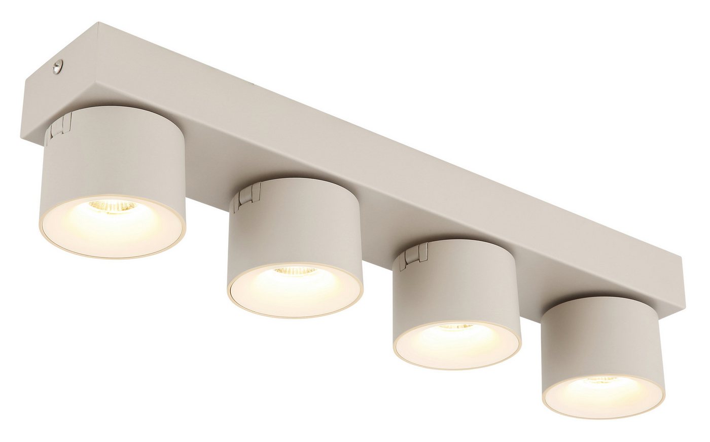 GLOBO LIGHTING LED Deckenspot RAE, LED fest integriert, Warmweiß, LED Strahler Sand, Aluminium/Opal, dreh-/schwenkbar, LED 6W – Bild 5 von 5