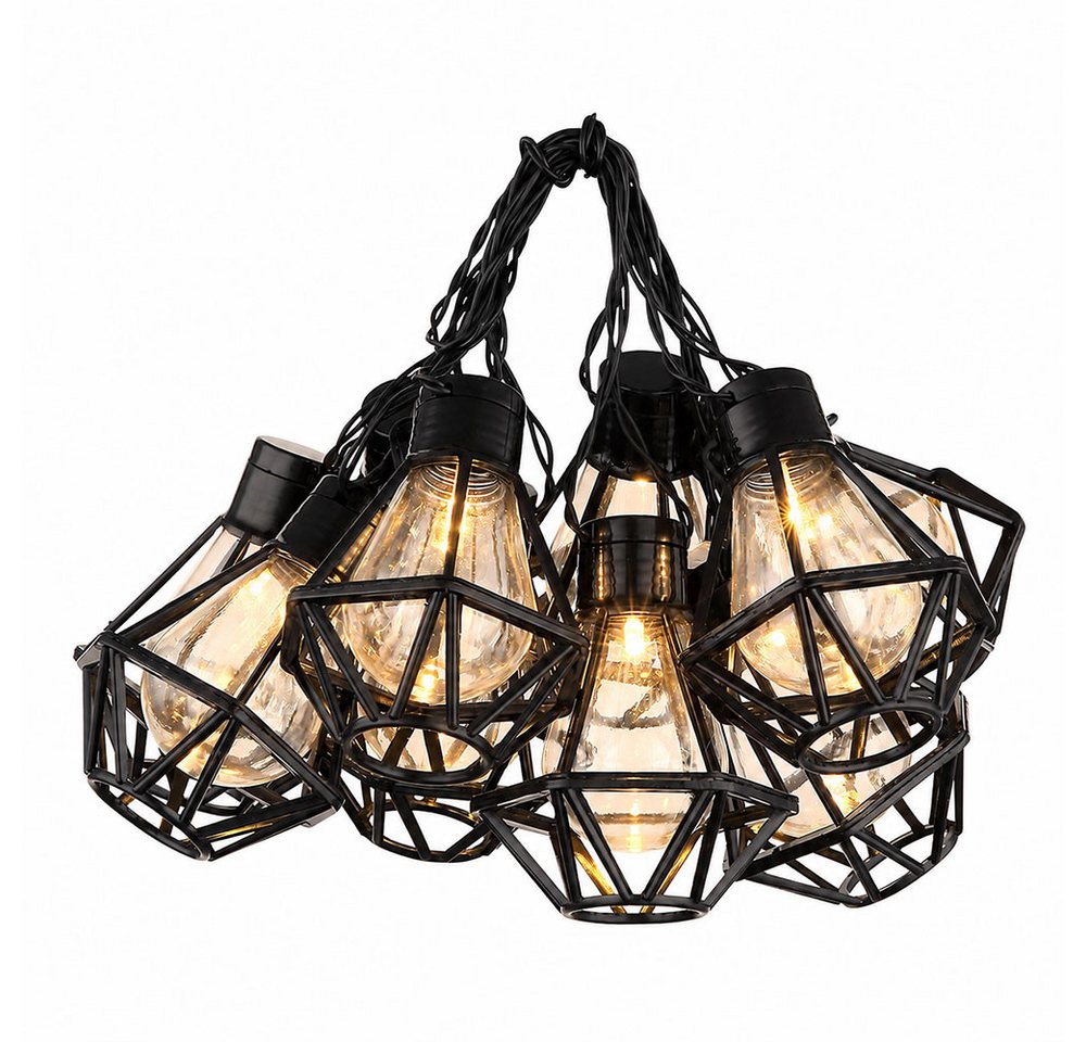 GLOBO LIGHTING LED Dekolicht, Leuchtmittel inklusive, Warmweiß, LED Lichterkette Außenleuchte Gartenlampe Terrasse Laterne Käfig – Bild 2 von 5