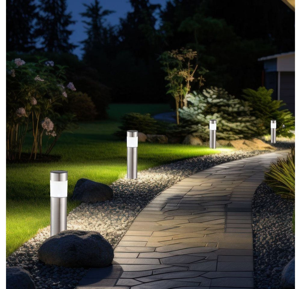 GLOBO LIGHTING LED Gartenleuchte, LED-Leuchtmittel fest verbaut, 12er Set LED Solar Steck Leuchten Garten Weg Außen Beleuchtung IP44 – Bild 4 von 5