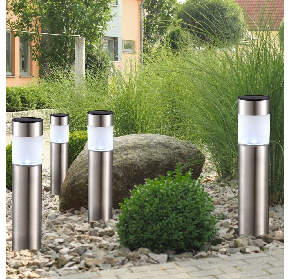 GLOBO LIGHTING LED Gartenleuchte, LED-Leuchtmittel fest verbaut, 12er Set LED Solar Steck Leuchten Garten Weg Außen Beleuchtung IP44 – Bild 5 von 5