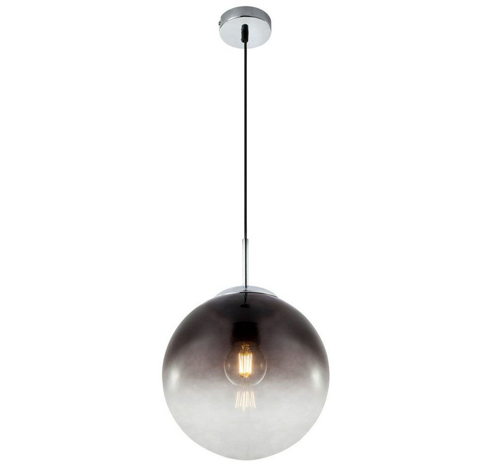 GLOBO LIGHTING LED-Hängeleuchte, Leuchtmittel inklusive, Warmweiß, Glas Kugel Decken Hänge Lampe rauch Wohn Zimmer Pendel Leuchte im – Bild 2 von 5