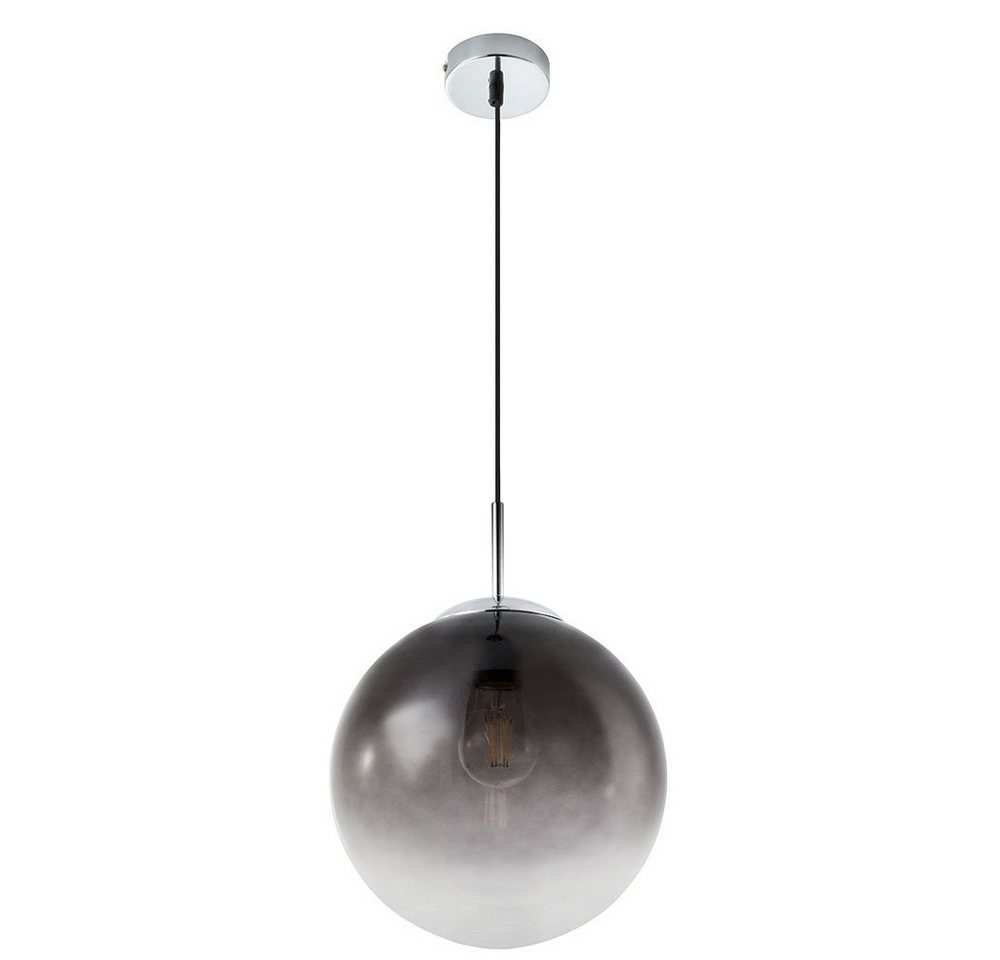 GLOBO LIGHTING LED-Hängeleuchte, Leuchtmittel inklusive, Warmweiß, Glas Kugel Decken Hänge Lampe rauch Wohn Zimmer Pendel Leuchte im – Bild 5 von 5