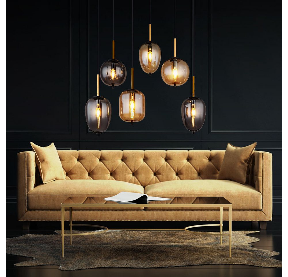 GLOBO LIGHTING LED-Hängeleuchte, Leuchtmittel inklusive, Warmweiß, Pendellampe Hängeleuchte Esstischlampe Wohnzimmerlampe LED H 120cm – Bild 4 von 5
