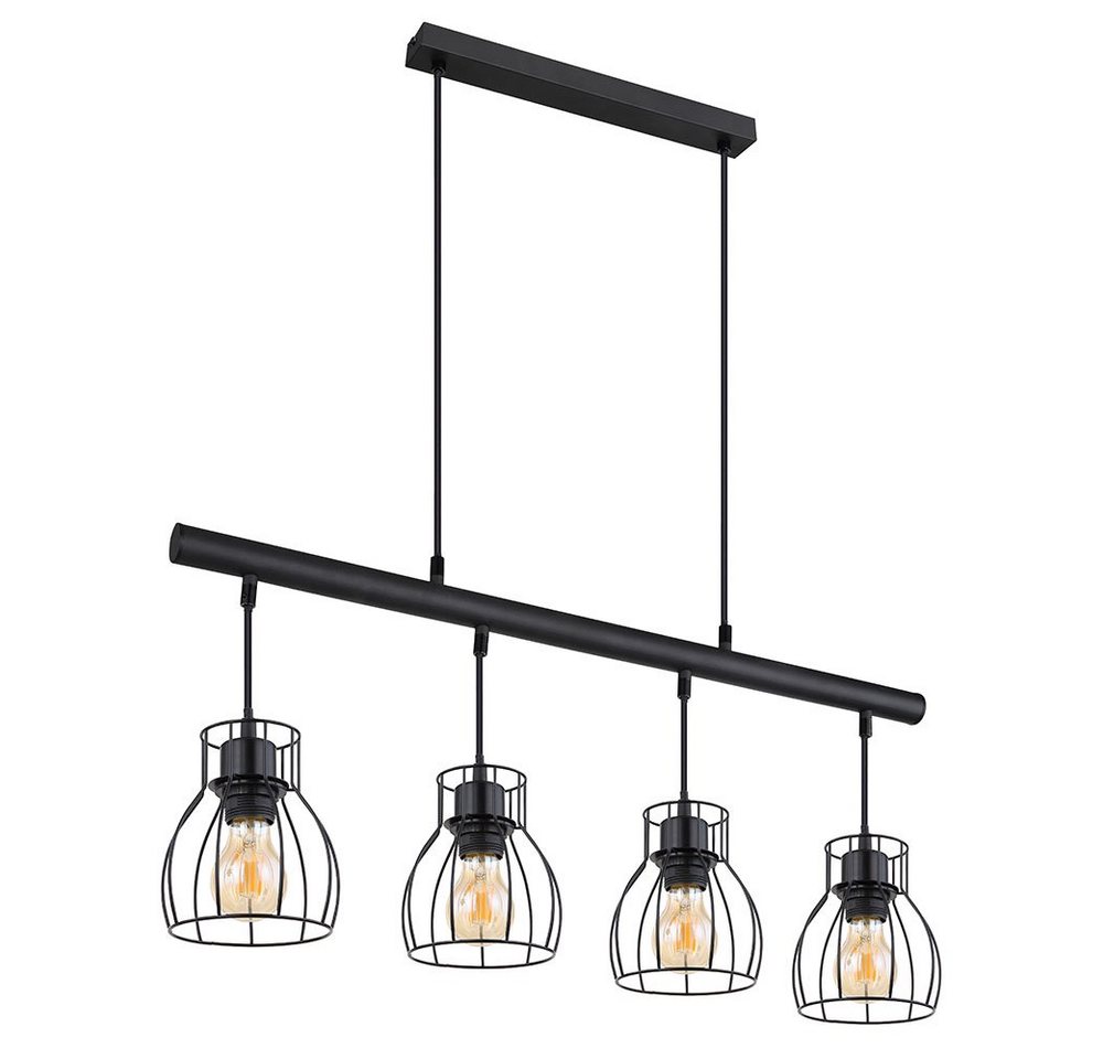 GLOBO LIGHTING LED-Hängeleuchte, Leuchtmittel inklusive, Warmweiß, Hängeleuchte Industrial schwarz Hängelampe Vintage Pendelleuchte – Bild 2 von 5