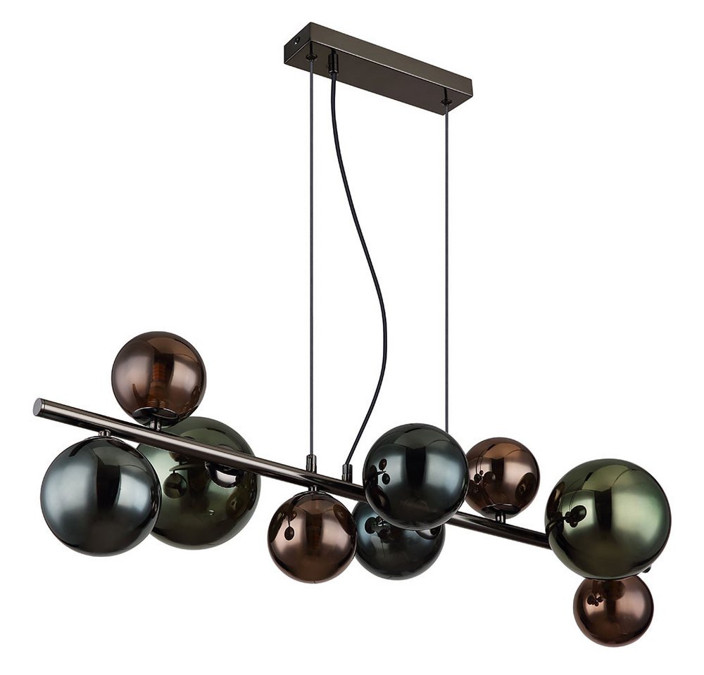 GLOBO LIGHTING LED-Hängeleuchte, Leuchtmittel inklusive, Warmweiß, LED Pendelleuchte Wohnzimmerlampe Glaskugeln 9 Flammig grau H 120 cm – Bild 5 von 5