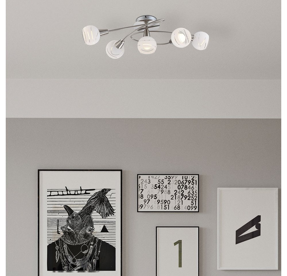 GLOBO LIGHTING LED Kugelleuchte, Leuchtmittel nicht inklusive, Decken Leuchte Licht 5-flammig Beleuchtung Lampe IP20 Globo 54341-5O – Bild 2 von 3