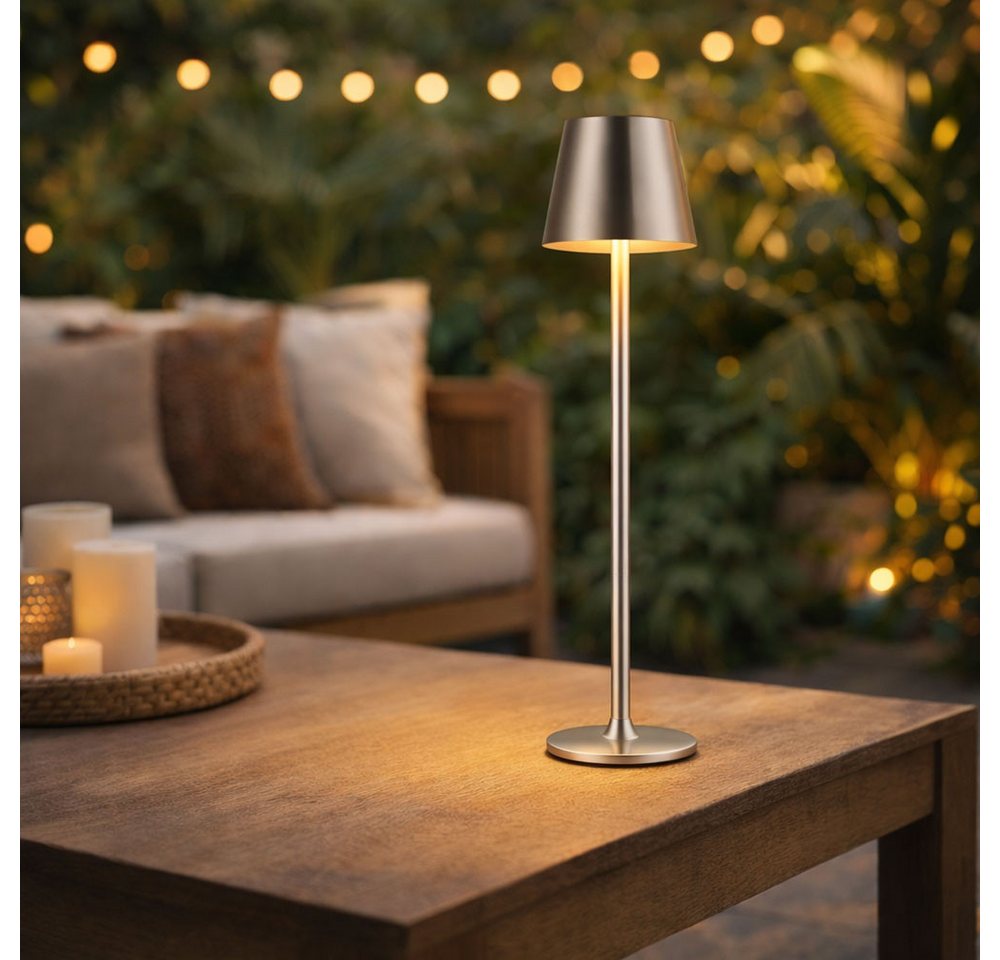 GLOBO LIGHTING LED Leselampe, LED-Leuchtmittel fest verbaut, Warmweiß, Tischlampe Tischleuchte Innen Außen Touchdimmer LED Gartenlampe – Bild 3 von 5