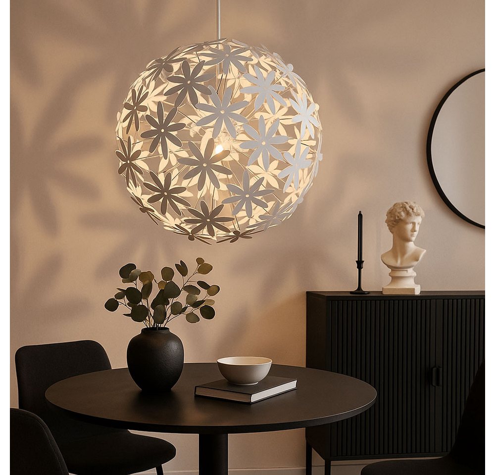 GLOBO LIGHTING LED Pendelleuchte, Leuchtmittel inklusive, Warmweiß, Pendel Leuchte Beleuchtung Hänge Lampe Blüten Strahler im – Bild 4 von 5