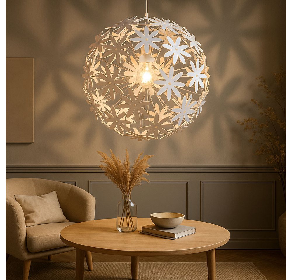GLOBO LIGHTING LED Pendelleuchte, Leuchtmittel inklusive, Warmweiß, Pendel Leuchte Beleuchtung Hänge Lampe Blüten Strahler im – Bild 5 von 5