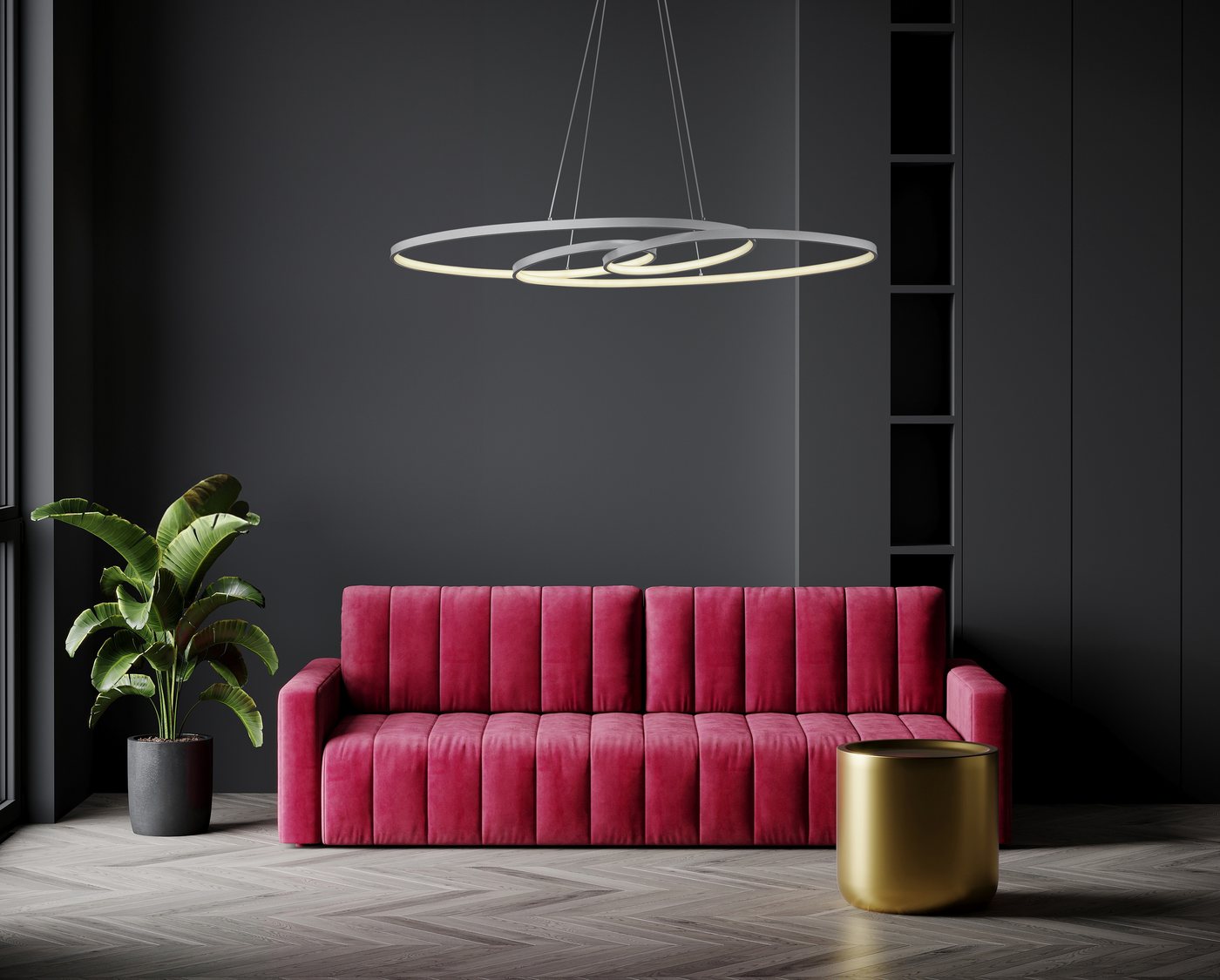 GLOBO LIGHTING LED Pendelleuchte SPIRA, Memoryfunktion, LED fest integriert, Hängelampe/Hängeleuchte/Wohnzimmer/Esstisch/elegant – Bild 2 von 5