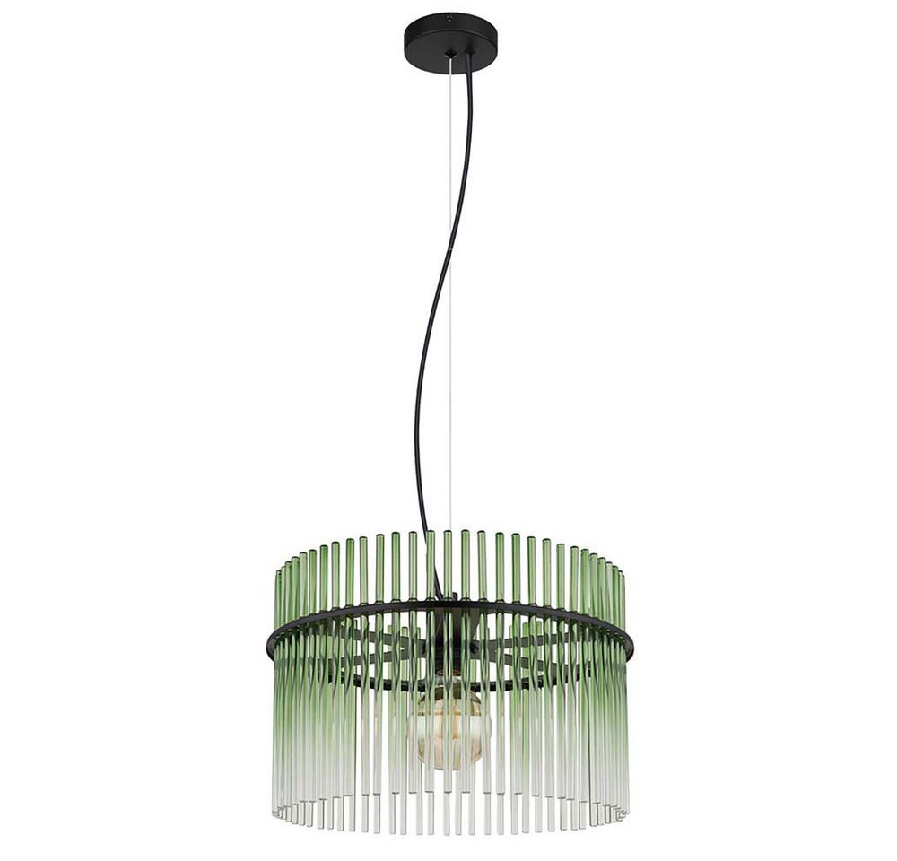 GLOBO LIGHTING LED Pendelleuchte, Leuchtmittel inklusive, Warmweiß, Pendelleuchte Hängelampe Esszimmerlampe Glas grün klar LED H 150 cm – Bild 5 von 5