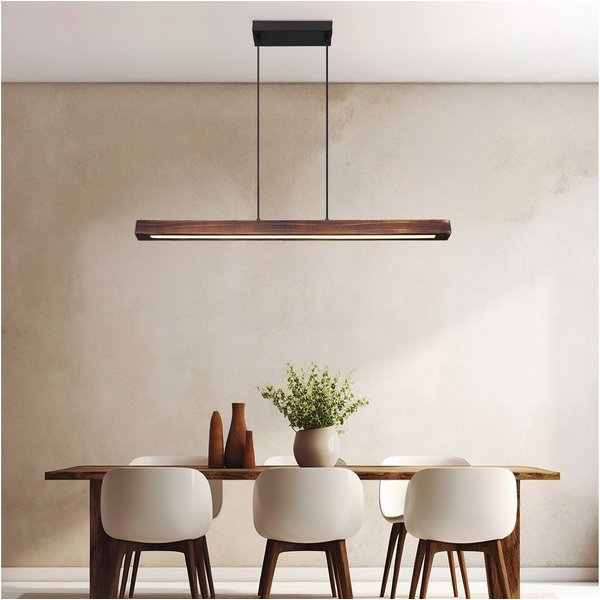GLOBO LIGHTING LED Pendelleuchte, LED-Leuchtmittel fest verbaut, Warmweiß, Pendelleuchte Hängelampe Deckenlampe Esszimmerlampe LED Lampe Holz