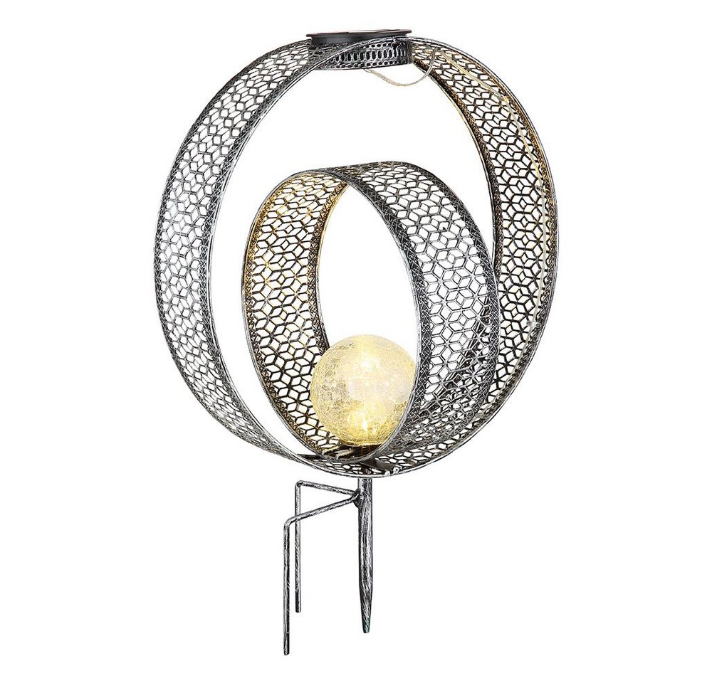 GLOBO LIGHTING LED Solarleuchte, LED-Leuchtmittel fest verbaut, Warmweiß, Solarlampe orientalische Kugel Dekoleuchte – Bild 2 von 5