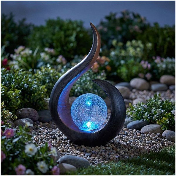GLOBO LIGHTING LED Solarleuchte, LED-Leuchtmittel fest verbaut, Farbwechsel, Solarlampen für Außen zum stellen LED Solar Garten LED