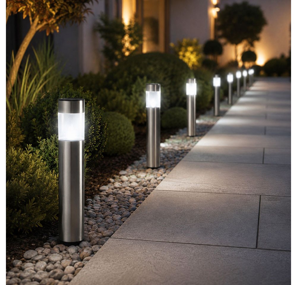 GLOBO LIGHTING LED Solarleuchte, LED-Leuchtmittel fest verbaut, Kaltweiß, LED Solar Erdspieß Leuchte Stecklampe Standleuchte – Bild 3 von 5