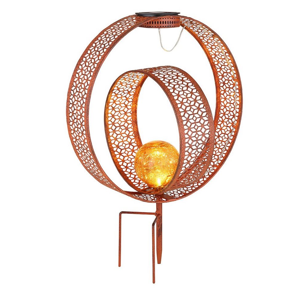 GLOBO LIGHTING LED Solarleuchte, LED-Leuchtmittel fest verbaut, Warmweiß, Solarlampe orientalische Kugel Dekoleuchte Garten – Bild 2 von 5